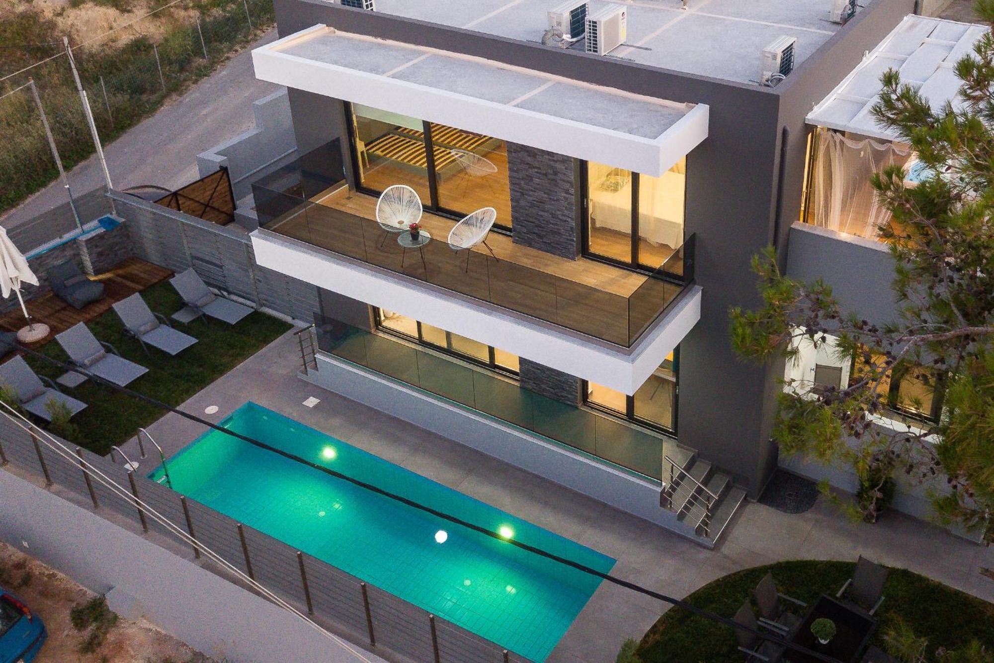 Nisos Villa, Pool & Heated Spawhirlpool, Walking To Beach, By Thinkvilla Sfáka 외부 사진