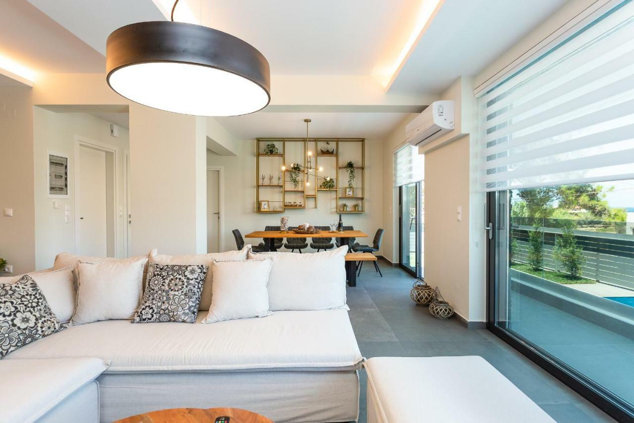 Nisos Villa, Pool & Heated Spawhirlpool, Walking To Beach, By Thinkvilla Sfáka 외부 사진