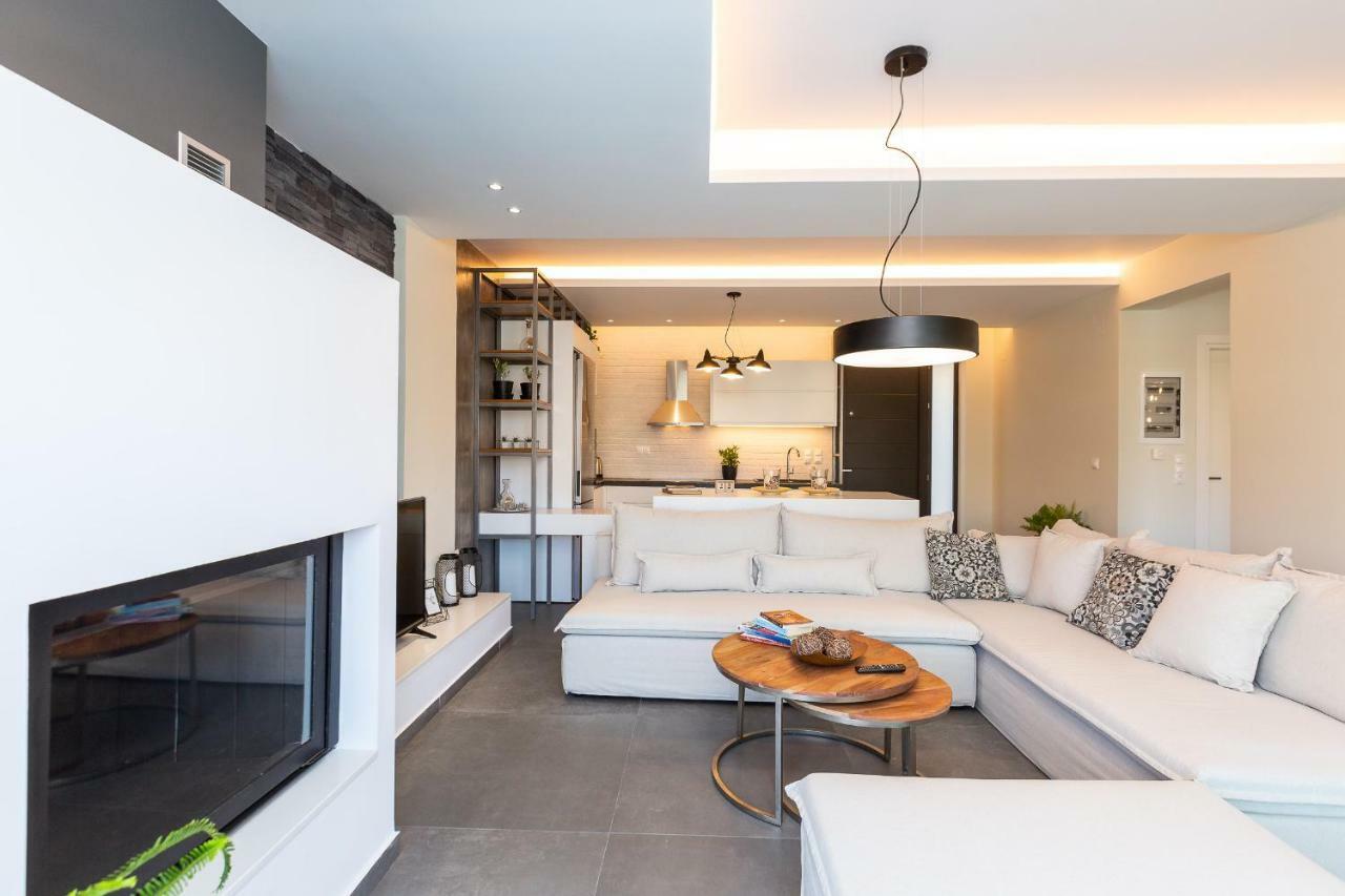 Nisos Villa, Pool & Heated Spawhirlpool, Walking To Beach, By Thinkvilla Sfáka 외부 사진